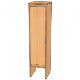 Шкаф для одежды 1-но секционный с нишей ЛДСП, дверки прямые