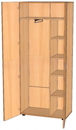 Шкаф для одежды 45 ЛДСП (цвет-бук)