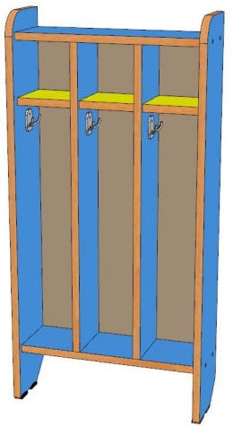 Шкаф для полотенец 3-х секционный напольный ЛДСП
