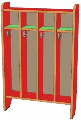 Шкаф для полотенец 4-х секционный напольный ЛДСП