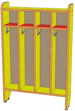 Шкаф для полотенец 4-х секционный напольный ЛДСП