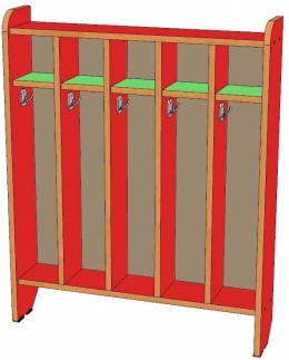 Шкаф для полотенец 5-ти секционный напольный ЛДСП