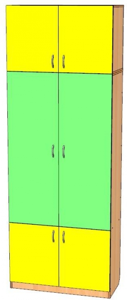 Шкаф сушильный ЛДСП (цвет-бук), дверки (цвет - на выбор)