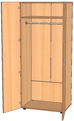 Шкаф для одежды 56 ЛДСП (цвет-бук)