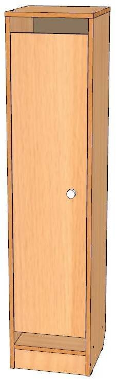 Шкаф для одежды 1-но секционный на цоколе ЛДСП, дверки прямые