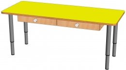 Стол-парта с двумя выдвижными ящиками на регулируемых ножках (0-3гр) ЛДСП