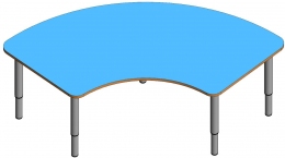 Стол с вырезом на регулируемых ножках (0-3гр) ЛДСП
